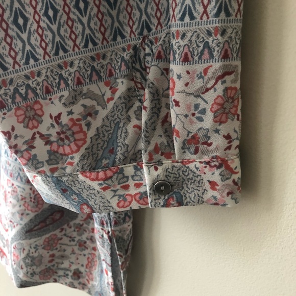 Mercer & Madison Paisley and Strip Blouse - Picture 5 of 6
